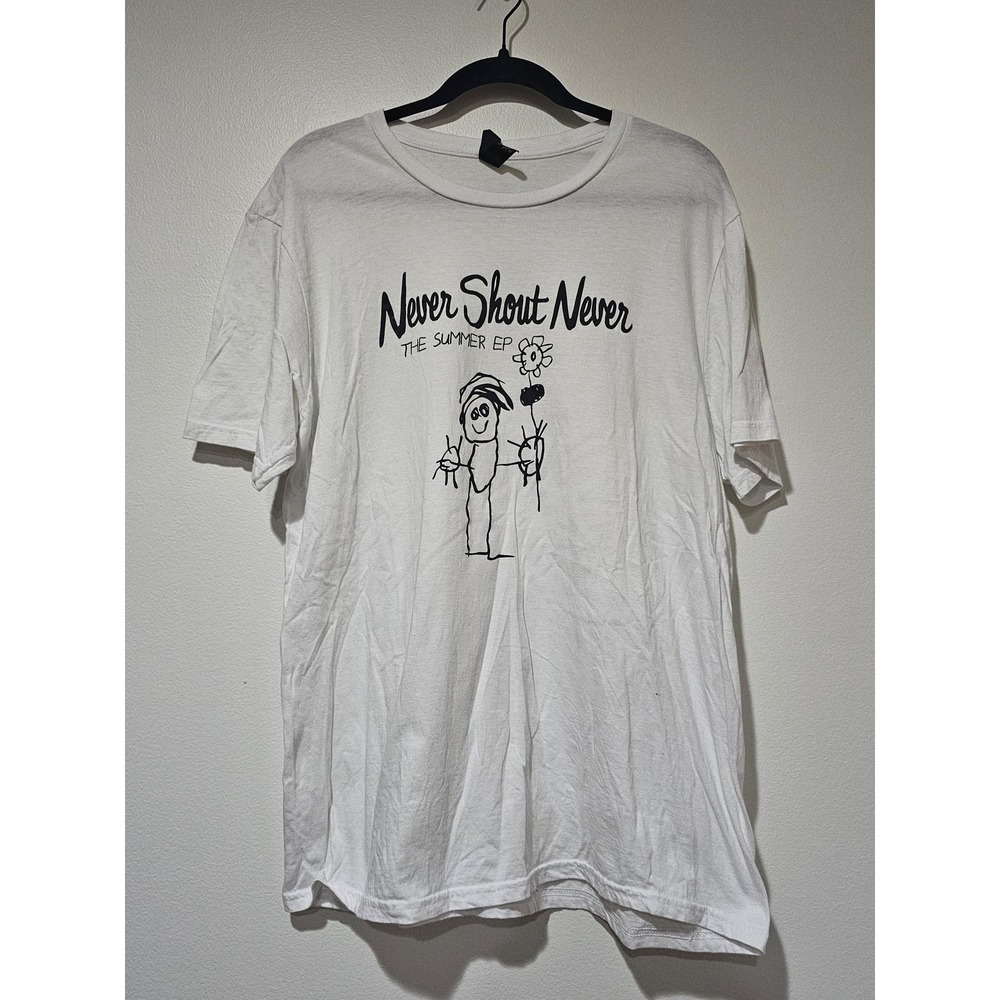 Never Shout Never Summer EP Shirt Mens XL White Graphic Tee Very‎ Important Tee